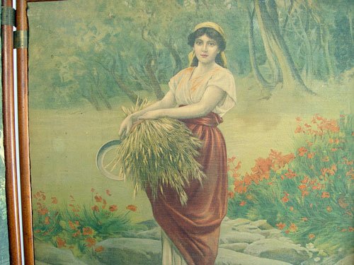 3 PANEL HAND PAINTED SCREEN - 4
