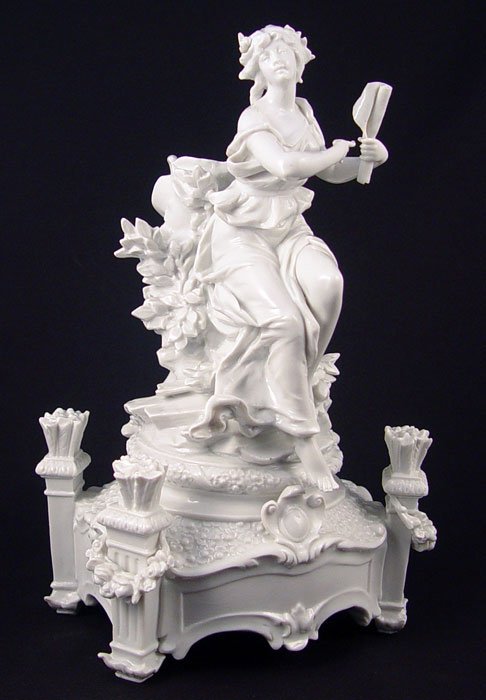 VOLKSTEDT BLANC DE CHINE PORCELAIN FIGURE