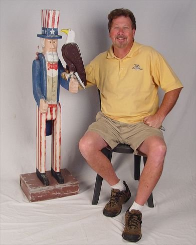 UNCLE SAM FOLK ART CARVING - 2