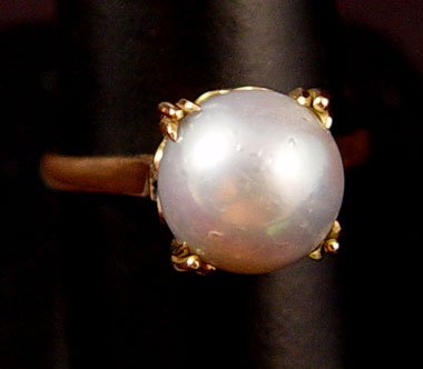 SOUTH SEA CULTURED PEARL NECKLACE EARRINGS & RING - 3