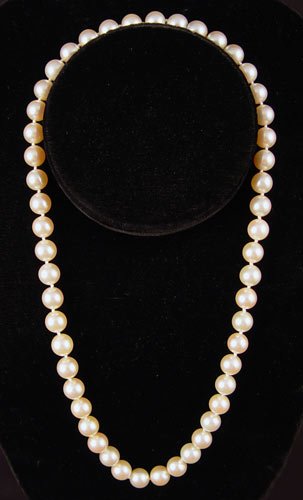 18'' STRAND CREAMY ROSE CULTURED PEARLS 8-8.5 MM