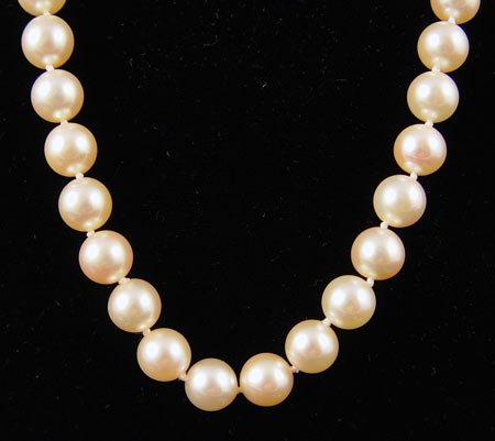 18'' STRAND CREAMY ROSE CULTURED PEARLS 8-8.5 MM - 2