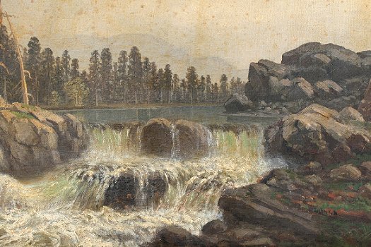 AMERICAN SCHOOL RIVER RAPIDS PAINTING - 2