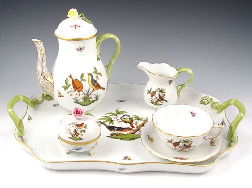 5 PIECE HEREND TEA SERVICE