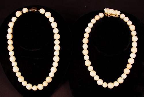 ESTATE LOT 6 PC ANGEL SKIN CORAL JEWELRY 14k 27gr - 2