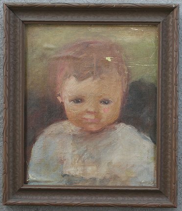 ASHCAN SCHOOL PAINTING OF AN INFANT