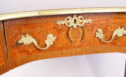 FRENCH STYLE ORMOLU BUREAU PLAT DESK - 4