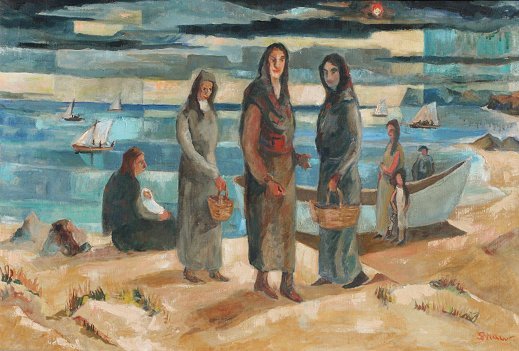 LARGE CHARLES GREEN SHAW PAINTING