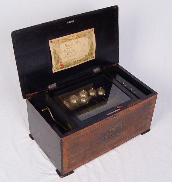 SWISS INLAID CYLINDER MUSIC BOX