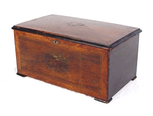 SWISS INLAID CYLINDER MUSIC BOX - 4