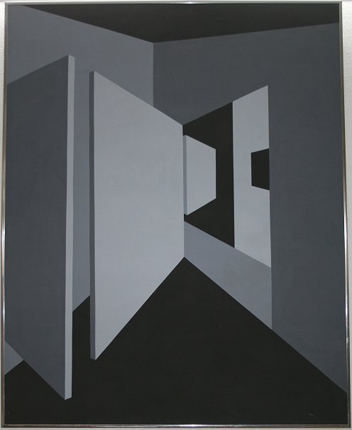 LARGE ULLMAN ABSTRACT PAINTING