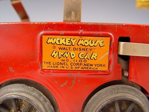 1930's LIONEL MICKEY MOUSE HAND CAR - 2