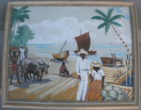 J.P. NUYTTENS 2 PC ART LOT PAINTING/ETCHING - 2