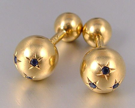 2 SETS 14K VINTAGE CUFFLINKS lot is 28 GRAMS - 2