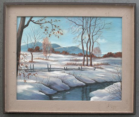 LOUANN DEUTSCHMAN WINTER HOOSIER PAINTING