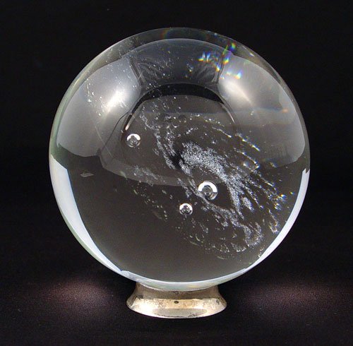 STEUBEN CRYSTAL GALAXY GLOBE ORB - 2