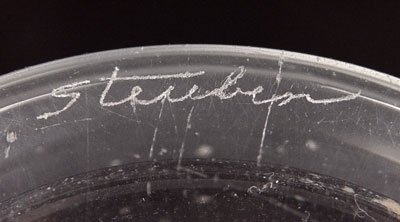 3 PIECE GROUP STEUBEN CRYSTAL - 3