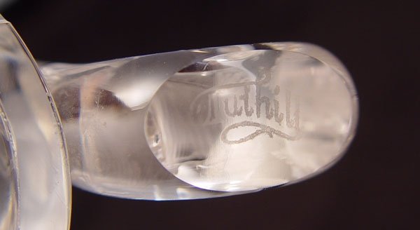 SIGNED TUTHILL BRILLIANT CUT GLASS CREAM & SUGAR - 7