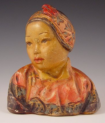 ESTHER ANNE HUNT PAINTED BUST