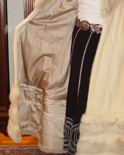 FULL LENGTH WHITE MINK FUR COAT - 6