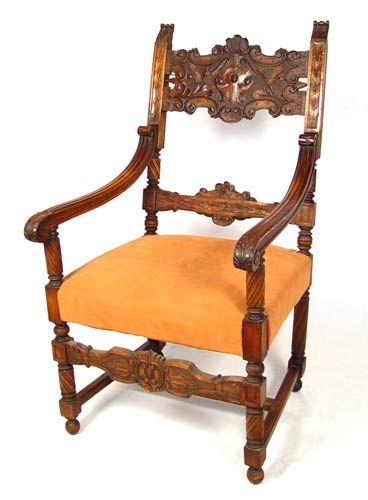 PROFUSELY CARVED THRONE CHAIR