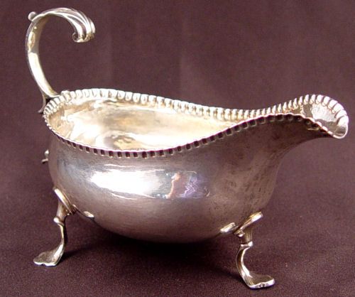 1785 GEORGIAN WILLIAM SUMNER STERLING SAUCE BOAT