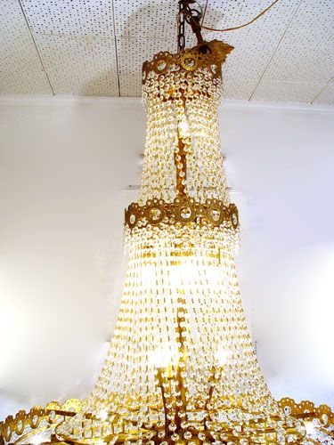 PALATIAL 4 FT TALL CRYSTAL CHANDELIER - 2