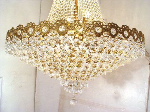PALATIAL 4 FT TALL CRYSTAL CHANDELIER - 3