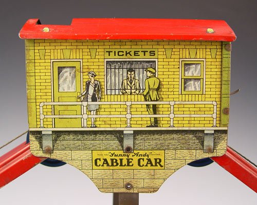 WOLVERINE SUNNY ANDY CABLE CAR LITHOGRAPH TOY - 2
