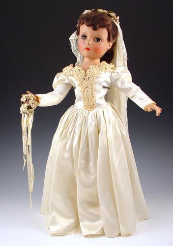 21" HARD PLASTIC MADAME ALEXANDER BRIDE DOLL