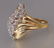 376: 1 ctw OF 25 DIAMONDS 10K GOLD RING SZ 7 - 2