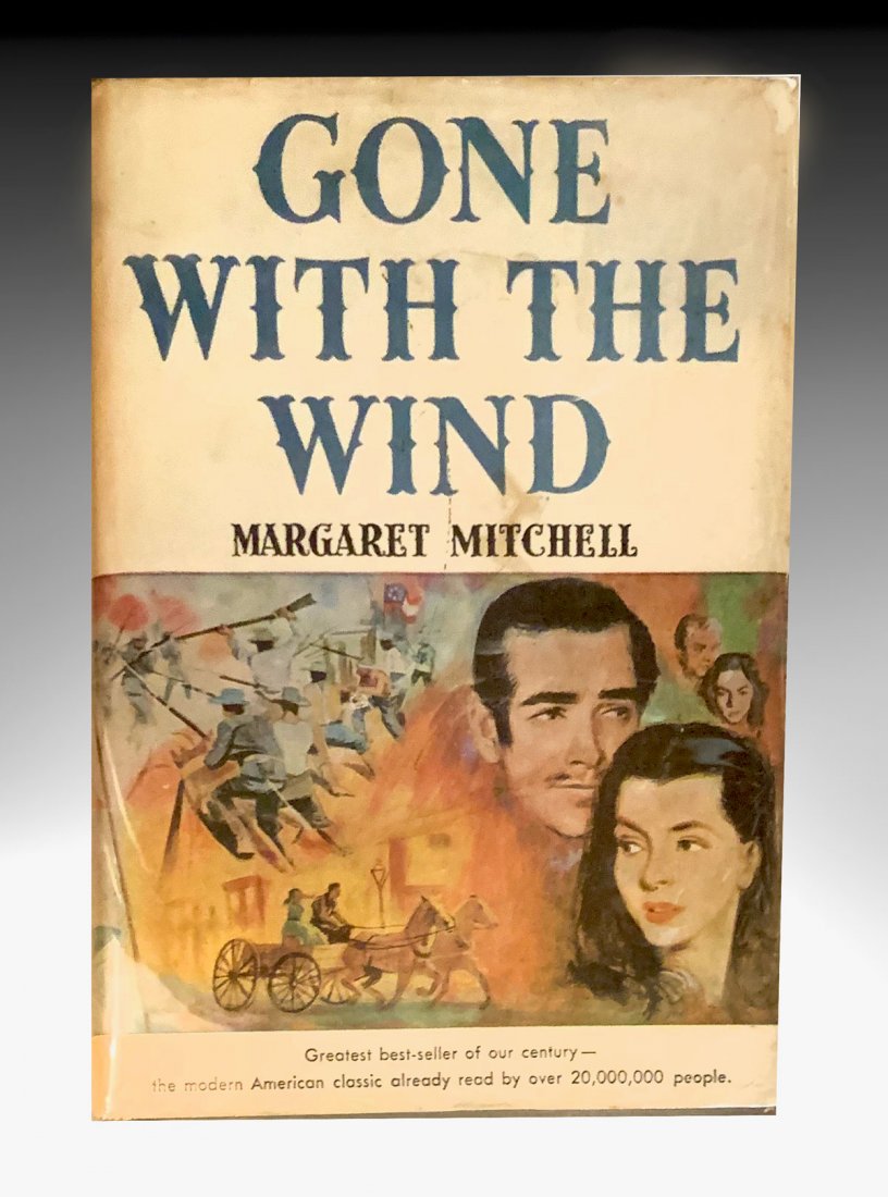 SIGNED "GONE WITH THE WIND" BOOK: SIGNED "GONE WITH THE WIND" BOOK: Hard cover, 1936, Gone With The Wind book, signed by Margaret Mitchell. Approx. 8.5" h x 6" l x 2" w.
