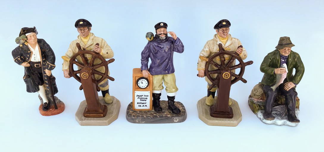 5 Royal Doulton Sailor Or Maritime Figurines