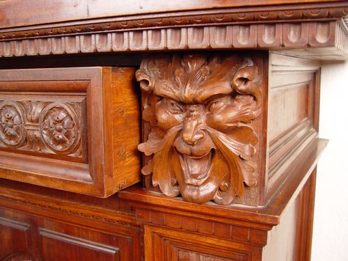 PROFUSELY CARVED ITALIAN RENAISSANCE SIDEBOARD - 4