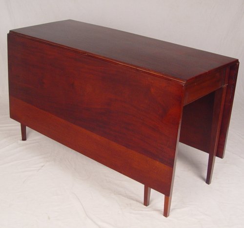 19TH C MAHOGANY DROP LEAF DINING TABLE - 2