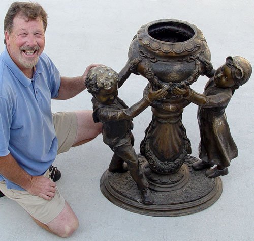 LARGE BRONZE GARDEN FOUNTAIN