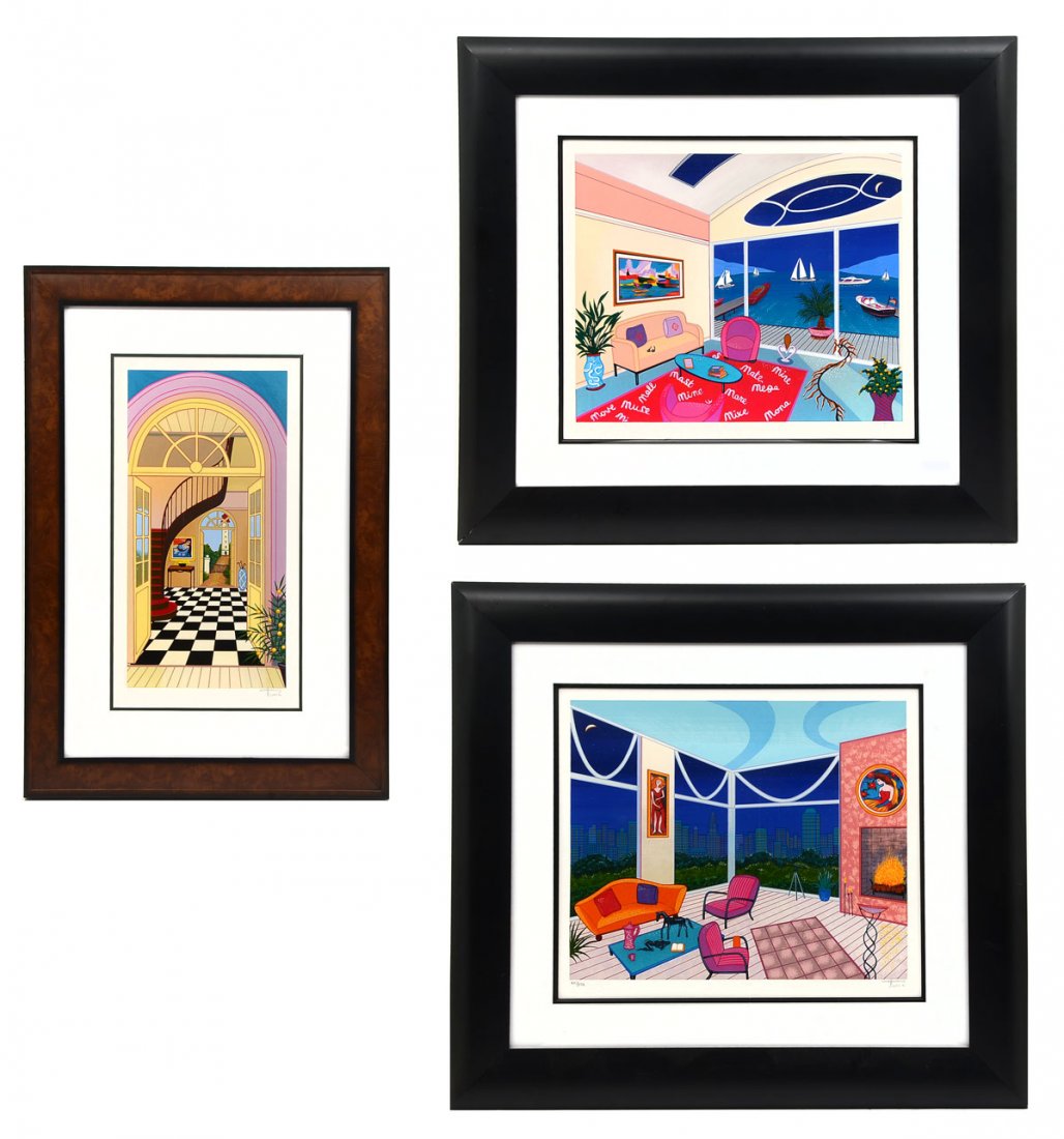 Fanch Ledan /"Chicago Nights II/" Serigraph on LE Hand Signed Art