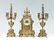 TIFFANY & CO. GILDED BRONZE CLOCK GARNITURE