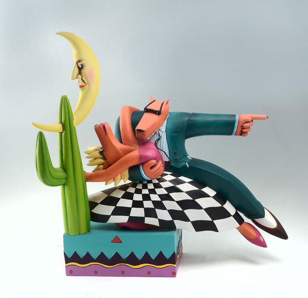 MARKUS PIERSON PAINTED SCULPTURE: PIERSON, Markus, (American, 1961-): ''A Passion That Kills'', Painted Wood Sculpture, 21'' h., monogramed, numbered EE XLI/C and dated 1989.