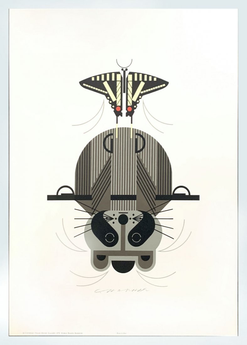 CHARLES HARPER SERIGRAPH RACCROBAT: HARPER, Charles, (American, 1922 - 2007): "Raccrobat", Serigraph, 16" x 11.5", pencil signed lower margin, encased in original Frame House Gallery envelope.