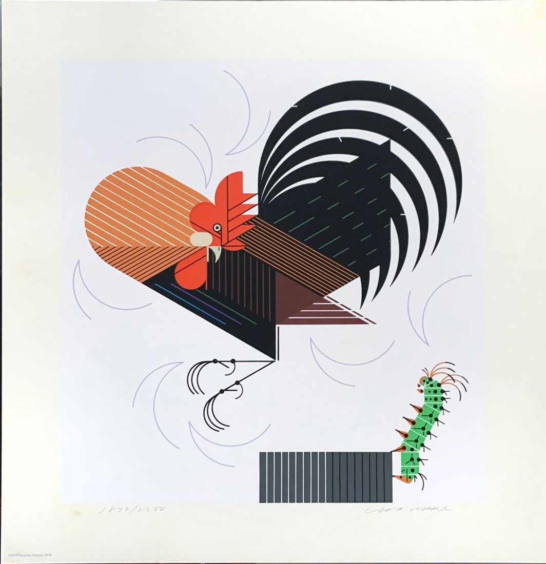 CHARLES HARPER SERIGRAPH CRAWLING TALL: HARPER, Charles, (American, 1922 - 2007): ''Crawling Tall'', Serigraph, 19'' x 18.5'', pencil signed lower right, numbered 1872/2500 lower left, encased in original Frame House Gallery envelope.