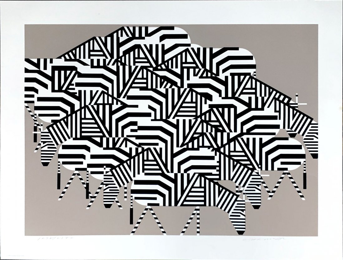 CHARLES HARPER SERENGHETTI SPAGHETTI SERIGRAPH: HARPER, Charles, (American, 1922 - 2007): "Serenghetti Spaghetti", Serigraph, 21.5" x 28" with margins, pencil signed lower right, numbered 1872/2500 lower left, encased in original Frame House Galler