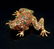 14K DIAMOND & EMERALD FROG PIN: 14K - 2