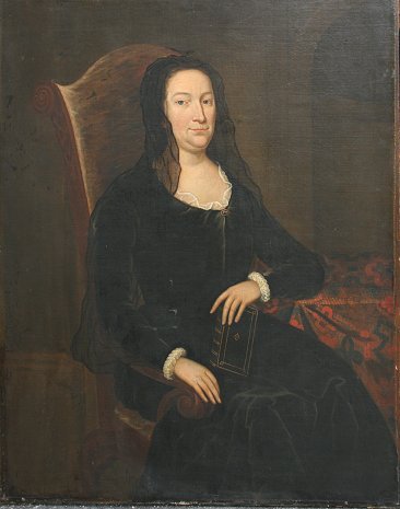 18/19th CENTURY WIDOW PAINTING