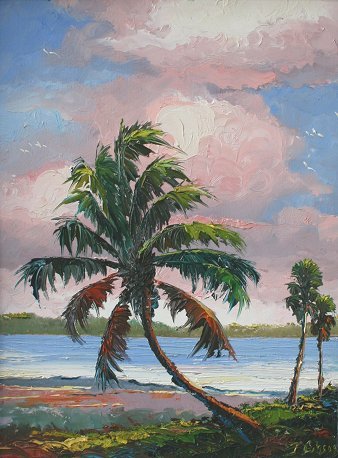 GIBSON HIGHWAYMEN RIVER PAINTING