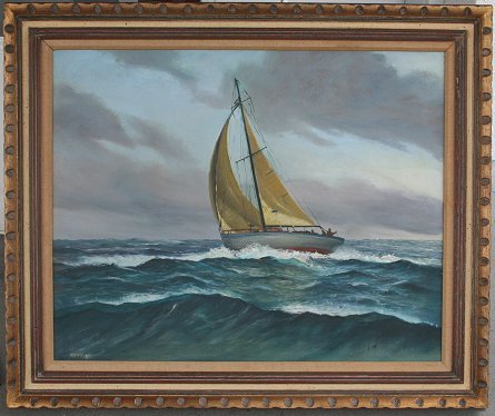 FRANK HAWKINS MARINE PAINTING