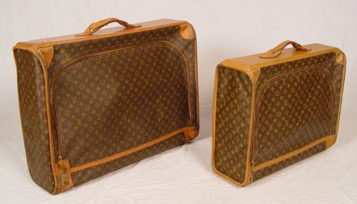 2 VINTAGE LOUIS VUITTON SUITCASES LUGGAGE 