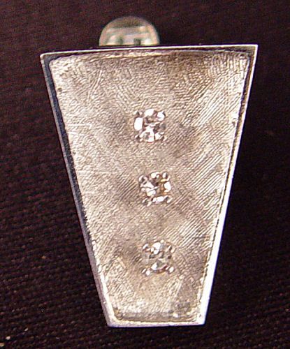 16.2 GR RETRO 14K & DIAMOND CUFF LINKS & TIE CLIP - 2