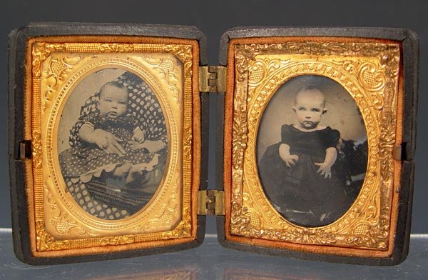 COLLECTION OF AMBROTYPES & TINTYPES IN CASES - 4