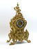 CONTEMPORARY ITALIAN BRASS CLOCK WITH KEY